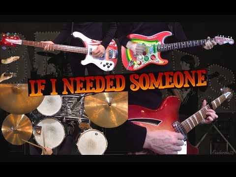 If I Needed Someone - 12-String Guitar, Bass and Drums Cover - Instrumental Video