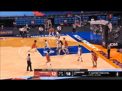 Aari McDonald scores 22 points in the National Championship Game vs Stanford. #MarchMadness #Final4