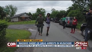 Massive sweep on drug arrests in Muskogee