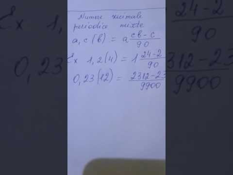 Numere zecimale periodice mixte