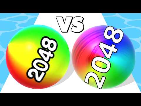 BALL RUN 2048 /vs MERGE RUN 2048 ∞ ASMR Gameplay Android iOS ✦ Ball Run 3D Merge Master Gameplay