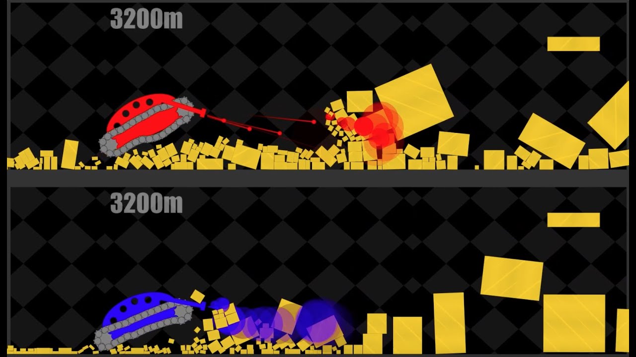 Crash Race - Tank Battle - in Algodoo