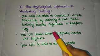 building vocabulary skills | basic approach |