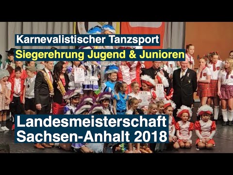 LM Karneval. Tanzsport Sachsen-Anhalt 2018 - Siegerehrung Jugend & Junioren