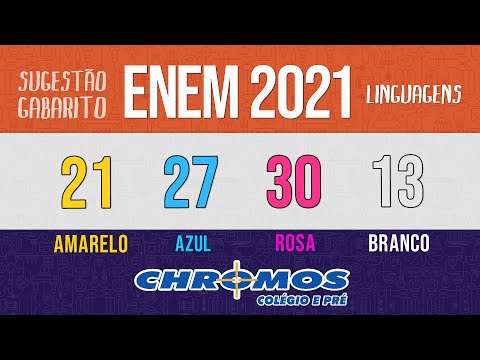 Gabarito ENEM 2021 CHROMOS - Prova Amarela: Questão 21 | Linguagens e Códigos