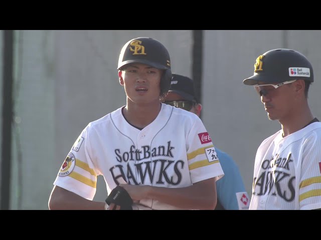 【ファーム】すぐさま同点に追いつく!! ホークス・佐藤航太 センターへの2点タイムリーヒット!! 2025年9月6日 福岡ソフトバンクホークス 対 オリックス・バファローズ