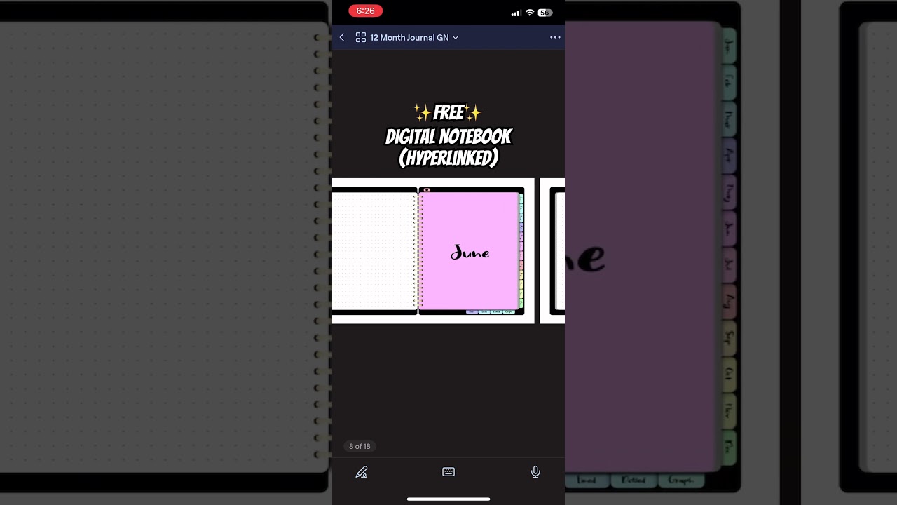 Free hyperlinked digital notebook planner! #goodnotes