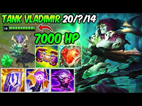 HEARTSTEEL PROTOPLASM TANK VLADIMIR MID 7000 HP - INSANE HEAL New Build & Runes | League of Legends