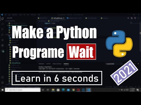 How To Make Python Wait