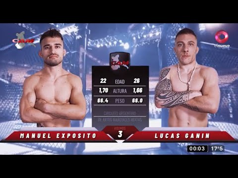 Pelea estelar de la noche: Manuel Exposito vs Lucas Ganin