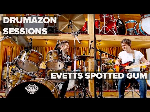 Evetts Spotted Gum Drum Kit & Snare Drum Session at Drumazon Feat. Rocky Morris
