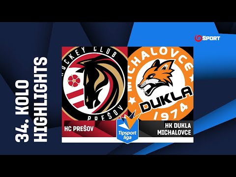 34. kolo: HC Prešov - HK Dukla Michalovce 4:3 (2:1, 1:1, 1:1)