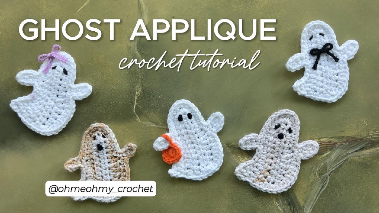 Crochet Ghost Applique Tutorial