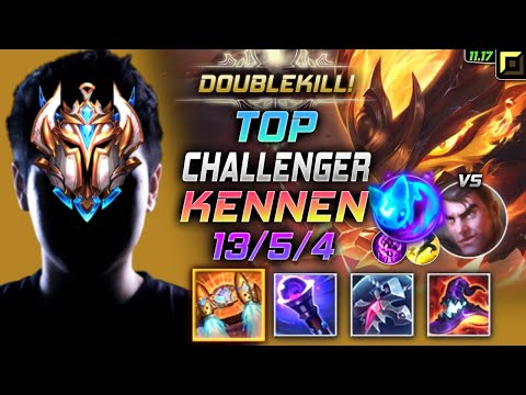 Challenger Kennen TOP vs Jayce - 챌린저 탑 케넨 템트리 룬 벨트 콩콩이 ケネン Кеннен 狂暴之心 凱能 - LOL KR 11.17