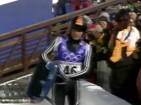 Olympic Luge Event 2002 in Salt Lake City (USA) with Taipei Slider Chiu-Bin Lin