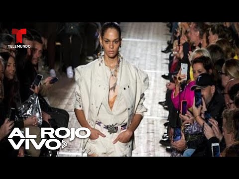 Top model Hiandra Martinez distribuye ayuda entre los necesitados