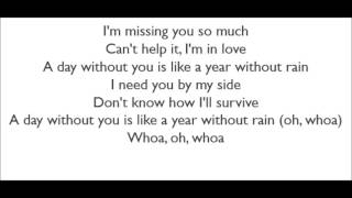 Selena Gomez &amp; The Scene - A Year Without Rain (Lyrics)