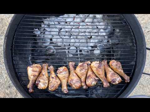 Juicy Chicken Drumsticks on a Charcoal Grill!