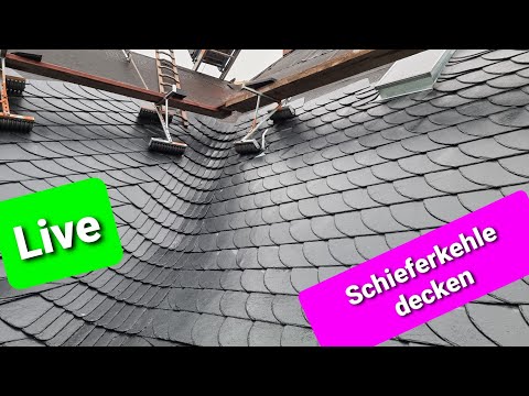 Live aus der Schieferkehle in Dresden - Schuppendeckung mit Assulo A1  Schiefer von Theis Böger