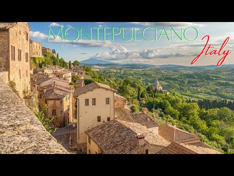 Montepulciano Tuscany, Walking and 4k Drone tour of the Beautiful Medieval Italian Town