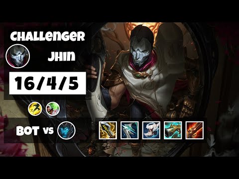 Jhin Bot Lane 11.14 Challenger Gameplay Replay S11 (16/4/5) - TURKISH