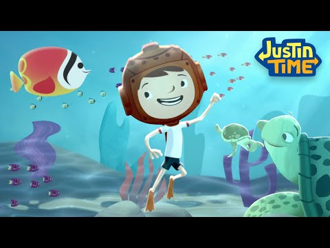 Swimming with Sea Friends! 🌊🐠 | Justin Time | Ocean Episodes | 4K TV