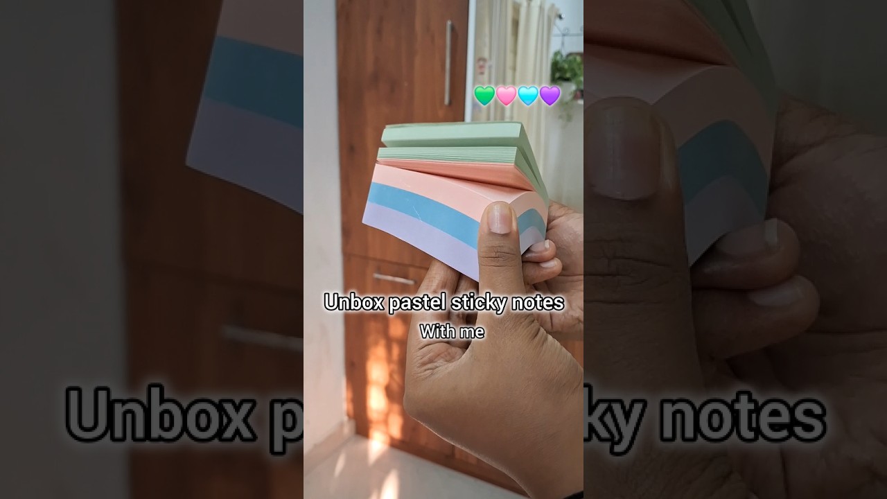 Unbox pastel Sticky notes with me🩷✨️ #shorts #stationery #unboxing