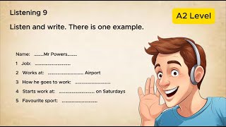 A2 Level – English Listening Practice: Numbers and Missing Words