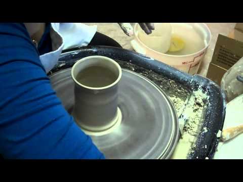 Day #61 - Throwing Cylinder Cup - Trimming Small Cup #60