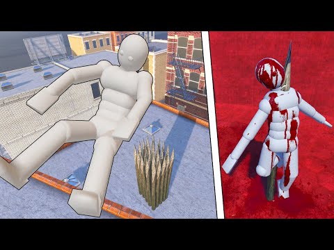 Euphoria Ragdoll VS SPIKES! The Best Epic NPC Falls! Compilation #94
