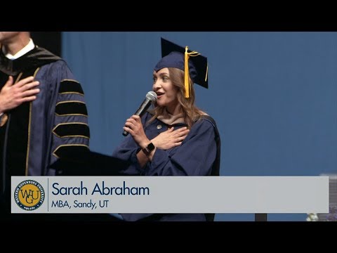 WGU 2019 Salt Lake City Master's Commencement - National Anthem Sang by Sarah Abraham