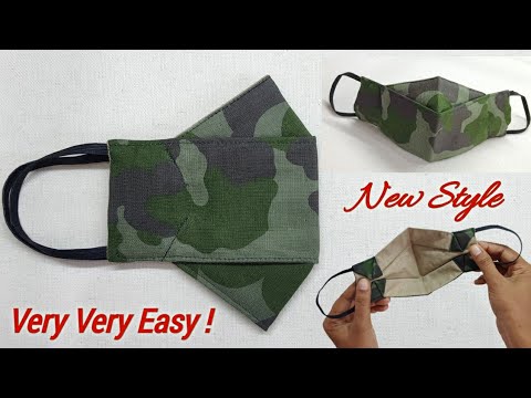 Very Very Easy New Style Easy Pattern Mask | Face Mask Sewing Tutorial | How to make 3D Face mask