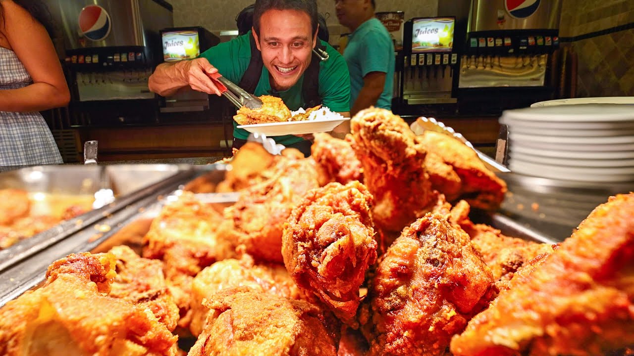 Giant AMISH BUFFET! Fried Chicken + Beef Brisket 14. 99 All You Can Eat American Country Food!