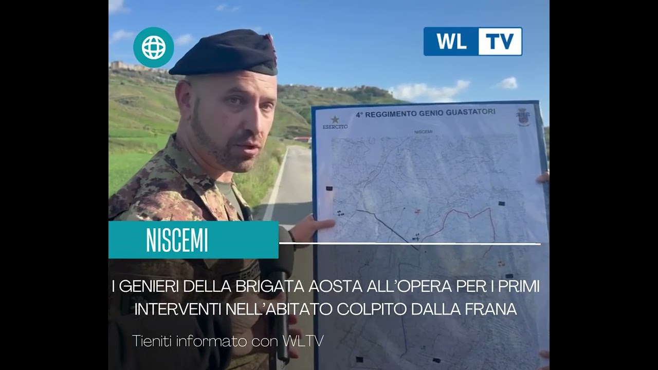 Niscemi - I genieri della Brigata Aosta all’opera per i primi interventi nell’abitato colpito dalla frana