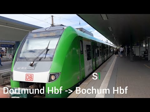 Die Mitfahrt mit der S1 von Dortmund Hbf nach Bochum Hbf