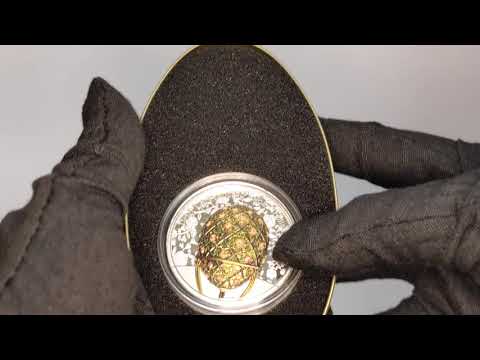 2021 2 oz Silver Faberge Rose Trellis Egg Mongolia Coin Unboxing at Bullion Exchanges