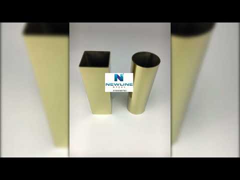 Newline Steel Square Gold Pipe