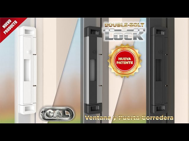 Vídeo relacionado con CAL Double-Bolt Lock Para puertas correderas de cristal, tecnología avanzada para mantener a tu familia segura y segura, cerradura de alta seguridad, prácticamente a prueba de ladrones (cerradura de