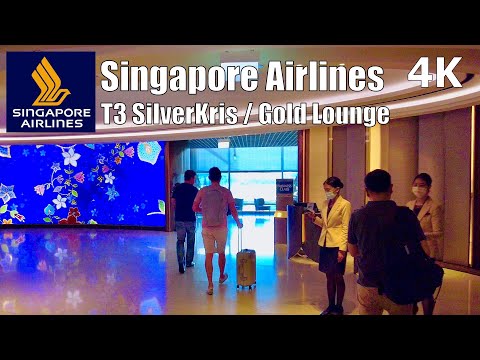 SIA SilverKris & Gold Lounge, Terminal 3 do Aeroporto de Changi, Singapura 🇸🇬 [4K] (▶50 min)