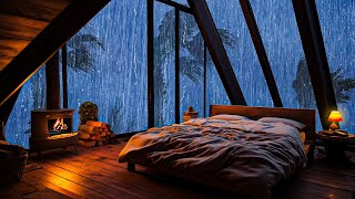 Rain Sounds and Thunder outside the Window for Deep Sleep - 24 Hour storm in the Foggy Forest