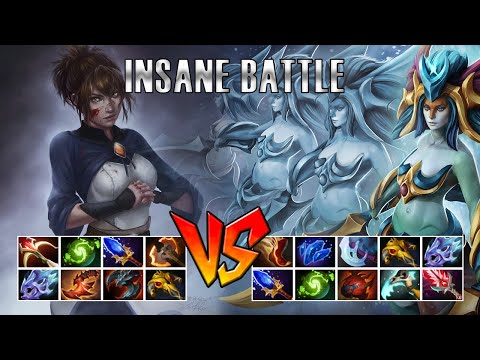 Insane battle Marci full items vs Naga Siren Full Items - Godadico Dota