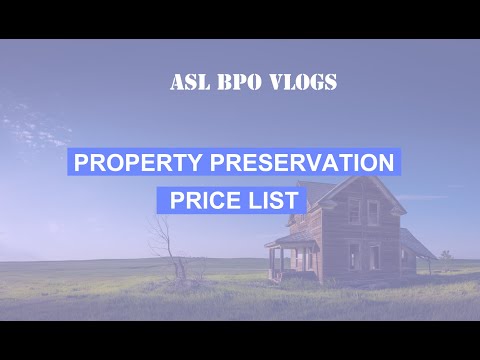 Property Preservation Price List