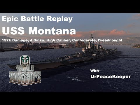 Epic Battle Replay With USS Montana in World Of Warships