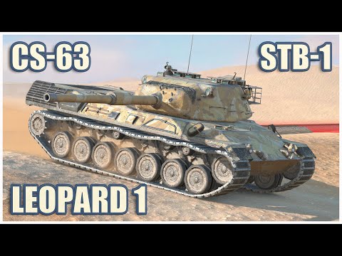 Leopard 1, CS-63 & STB-1 • WoT Blitz Gameplay
