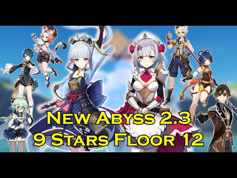 Noelle (4 Glad set) & Freeze Ayaka - Spiral Abyss 2.3 - Floor 12 - 9 Stars | Genshin Impact
