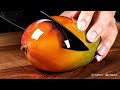 Glass Mango Cutting Ultra Satisfying ASMR