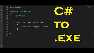 creating .exe file with C# code