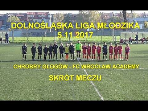 Dolnośląska Liga Młodzika 2017-11-05: Skrót meczu FC Wrocław Academy-Chrobry Głogów (2:5)