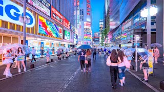 Downtown Tokyo, Japan - 2 Hours, Rainy day to night walking tour | Summer 2025 • 4K HDR