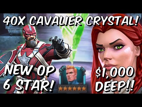 MEGA 40x 6 Star Red Guardian & Black Widow Cavalier Crystal Opening - Marvel Contest of Champions